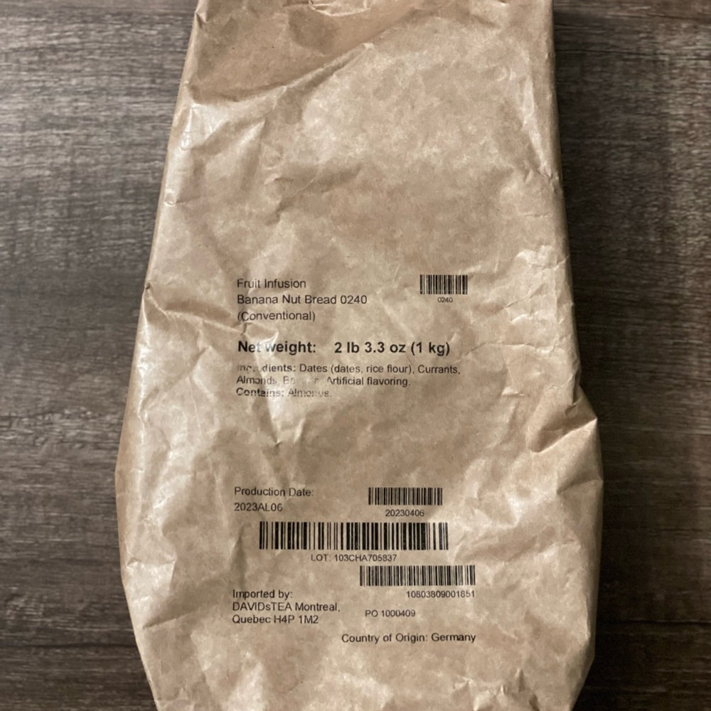 Banana Nut Bread Infusion 2 lb Bag